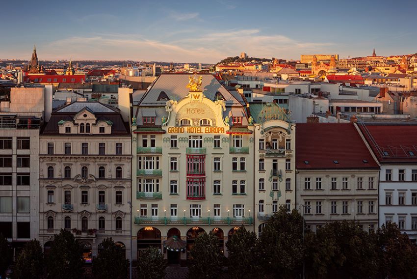 W Prague hotel fasada Art Nouveau